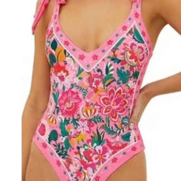 NWT Beach Riot - Floral Tie Shoulder - Akira One Piece - Passion Floral - Picture 1 of 5